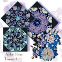 Peggy Toole Lumina 2 Floral  Kaleidoscope Quilt Block Kit by Avalon Bloom