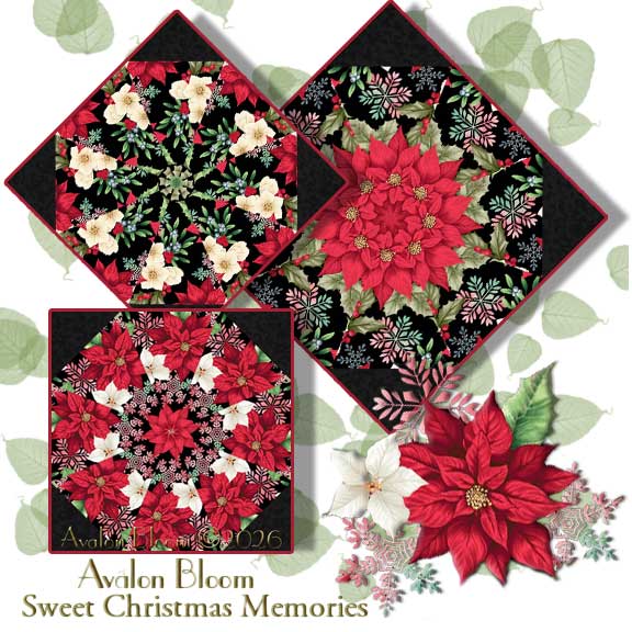 Sweet Christmas Memories Precut kaleidoscope Quilt Blocks