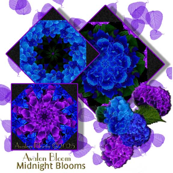 Midnight Bloom Kaleidoscope Quilt Block Kit