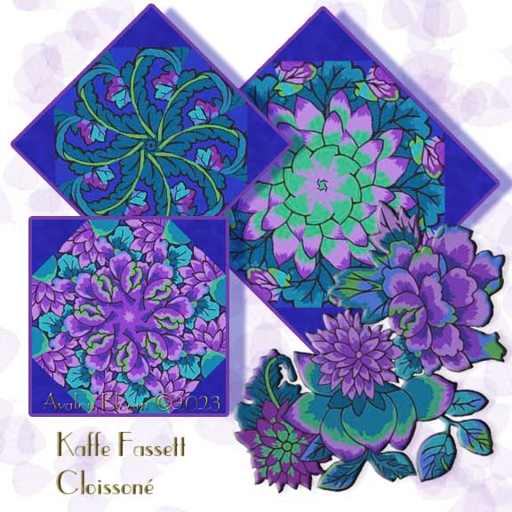 Kaffe Fassett Collective Cloisonné Kaleidoscope Quilt Block Kit