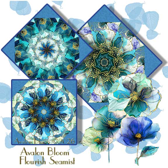 Flourish Seamist Kaleidoscope Quilt Place Mat Kit
