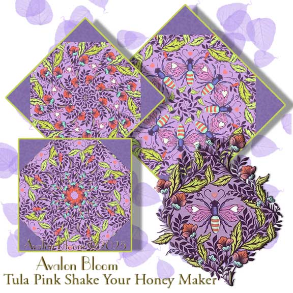 Tula Pink Hello Dahlia Cosmic Untamed Pre-cut Kaleidoscope Quilt Block Kit