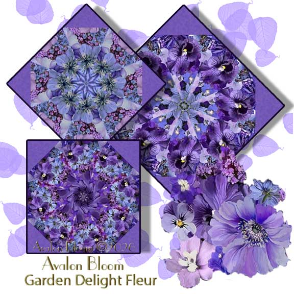 Garden Delight Kaleidoscope Quilt Block Kit