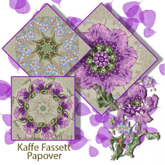 Kaffe Fassett Papaver Pre-cut Kaleidoscope Quilt Block Kit