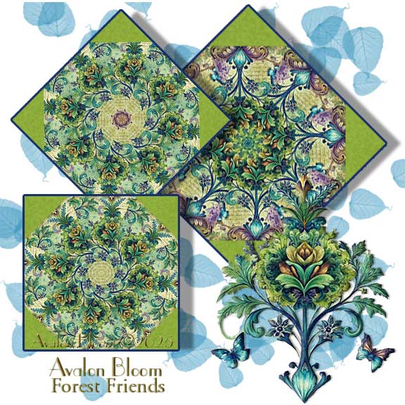 Forest Friends Pre-cut Kaleidoscope Quilt Block Kit