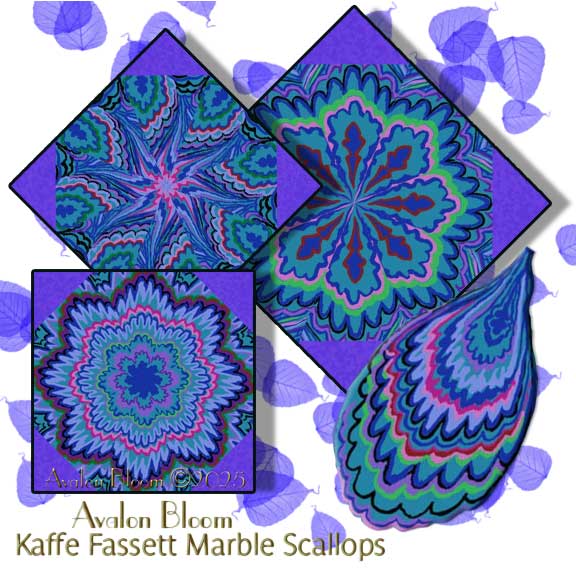 Kaffe Fasset Collective 2023 Rhododendrons Kaleidoscope Quilt Block Kit