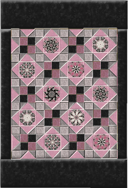 Lattice and Kaleidoscopes Quilt Pattern