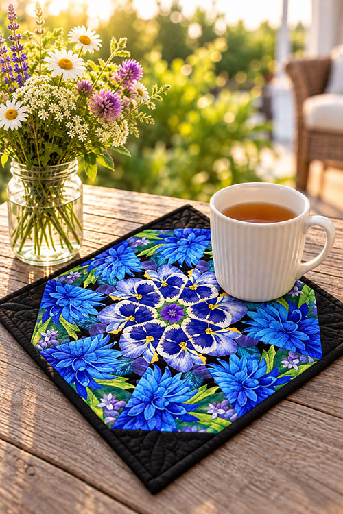 Meadow Bloom Wildflower by Kaffe Fassett Kaleidoscope Mug Rug Kit