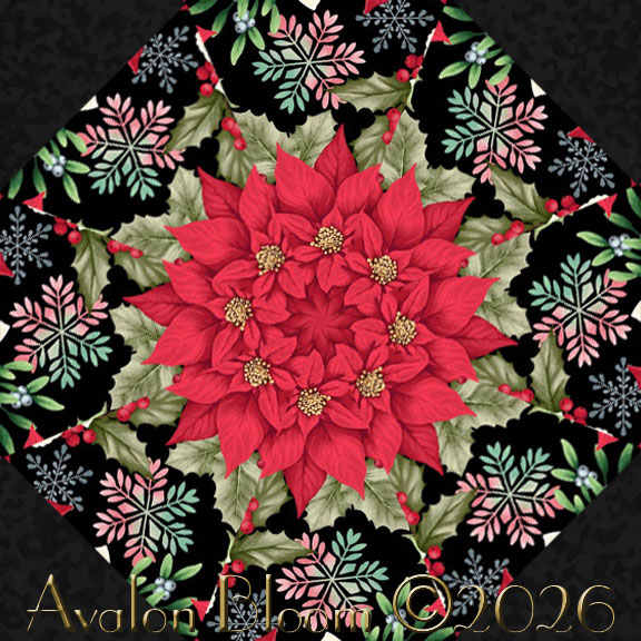 Sweet Christmas Memories Kaleidoscope Quilt Block Kit