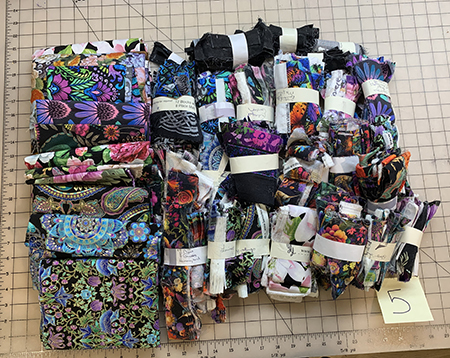 Stash Box of Dramatic Scraps and Fabric