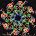 Day of the Dead Family Album Sugar Skulls Kaleidoscope Quilt Block Kit