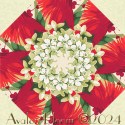 Winterberry Floral pre-cut Kaleidoscope Quilt Block Kit