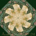 The Cotswold Holiday Collection by Morris & Co Pimpernel Green pre-cut Kaleidoscope Quilt Block Kit