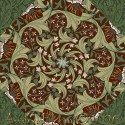 Morris & Co Suffolk Holiday Golden Lily Precut Kaleidoscope Quilt Block Kit