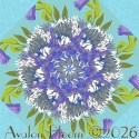 Jardin Blue Contrast Kaffe Fassett Collective 2026 Kaleidoscope Quilt Block Kit