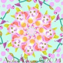 Tula Pink Tabby Road Disco Kitty Kaleidoscope Quilt Block Kit