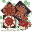 Holiday Flourish Peppermint Twist Kaleidoscope Quilt Block Kit