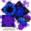 Midnight Blooms Kaleidoscope Pre-cut Quilt Block Kit