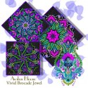 Jason Yenter Vivid Brocade Jewel Kaleidoscope Quilt Block Kit