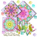 Tula Pink Tabby Road Club Kitty Pre-cut Kaleidoscope Quilt Block Kit