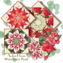 Winterberry Floral pre-cut Kaleidoscope Quilt Block Kit