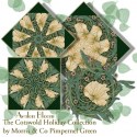 The Cotswold Holiday Collection by Morris & Co Pimpernel Green pre-cut Kaleidoscope Quilt Block Kit