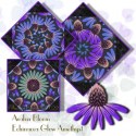 Anna Maria Horner Love Always AM Echinacea Glow Amethyst Kaleidoscope Quilt Block Kit