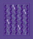 Garden Delight Fleur Lilac Ribbons and Fans Kaleidoscope Queen Quilt
