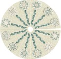 Winter White Sweet Christmas Memories Ribbons and Ornaments Christmas Tree Skirt
