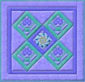 Blossom Basket Wall Hanging Pattern uses 1 pre-cut Avalon bloom kaleidoscope quilt block
