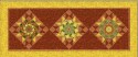 Harvest Stars Kaleidoscope Quilt Table Runner Pattern that uses 3 Avalon Bloom pre-cut kaleidoscope quilt blocks