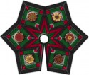 Star Kaleidoscope Quilt Christmas Tree Skirt Pattern using 6 Avalon Bloom pre-cut kaleidoscope quilt blocks