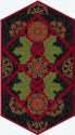 Holly Day kaleidoscope table runner pattern that uses 7 pre-cut Avalon Bloom kaleidoscopes and appliquéd berries and leaves
