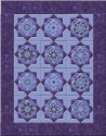 Twinkling Star Double Kaleidoscope Quilt Pattern uses 12 Avalon Bloom pre-cut kaleidoscope quilt blocks